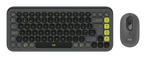 Logitech POP Icon Combo keyboard Mouse included Universal Bluetooth QWERTY UK English Graphite, Green Logitech POP Icon Combo keyboard Mouse included Universal Bluetooth QWERTY UK English Graphite, Green